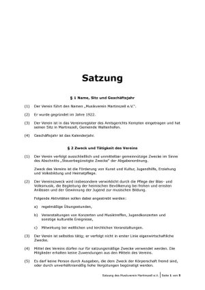 Satzung