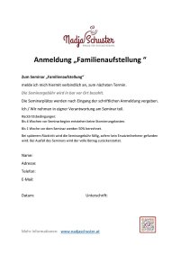Anmeldung Familienaufstellung