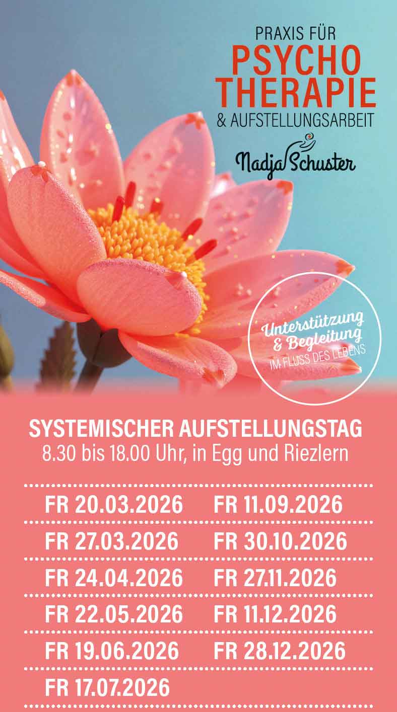 Systemischer Aufstellungstag in Egg und Riezlern, Psychotherapie, Nadja Schuster