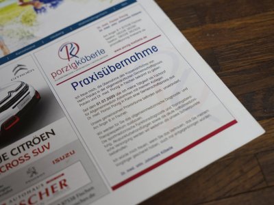 Anzeige Praxisübernahme