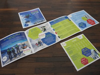 Leporello Flyer qudratisch