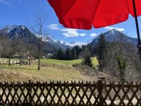 Blick auf die Berge von der Südterrasse (Ferienhaus)