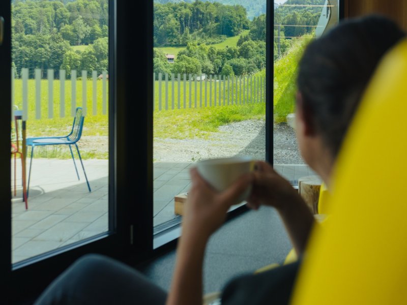 Ein Kaffee im Nordic Zentrum Oberstdorf