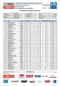 Intermediate Results Ski Jumping