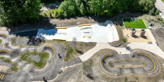 Scooter- & Skatepark von oben