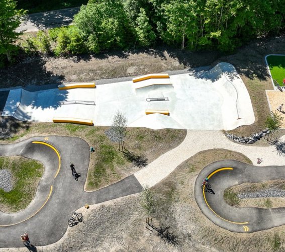 Scooter- & Skatepark von oben