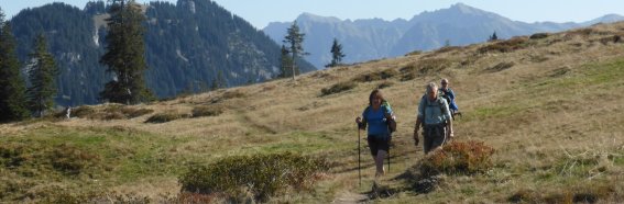 Wandern am Grat entlang