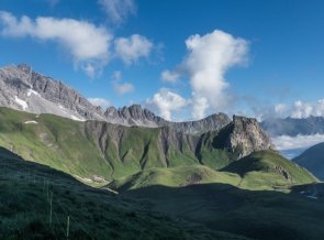 2. Tag - Blick vom Kaiserjochhaus auf die Lechtaler und Allgäuer Alpen