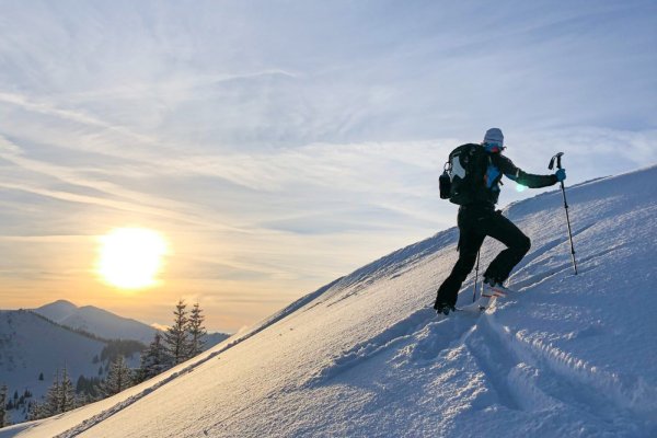 Hörnertour - Gipfelanstieg im Hintergrund das Riedberger Horn