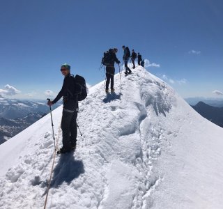 Abstieg vom Gipfel des Großvenediger
