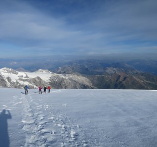 Abstieg vom Ortler Gipfel