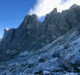 6. Tag Beim Aufstieg zum Santner Pass Klettersteig