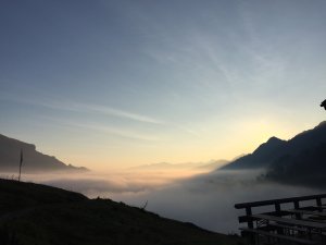 Blick von der Terrasse der Schwarzwasserhütte