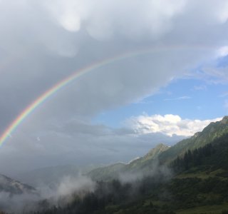 Regenbogen an der Schwarzwasserhütte