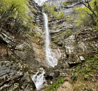 Wasserfall beim Aufstieg zum Sentiero Attrezzato Gerardo Sega