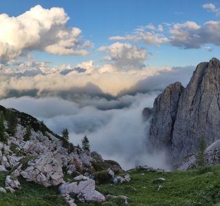 Blick vom Rifugio Coldai in das Valle di Zoldo