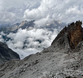 Blick Richtung Dreizinnenhütte und Dreischusterspitze