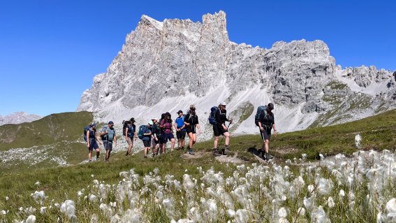 Auf dem Weg zur Carschinahütte