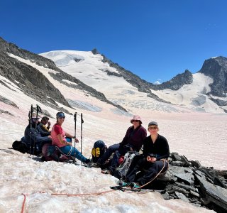 Pause auf dem Studergletscher