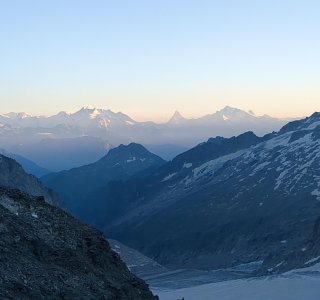 Abendstimmung mit Blick in die Monterosa