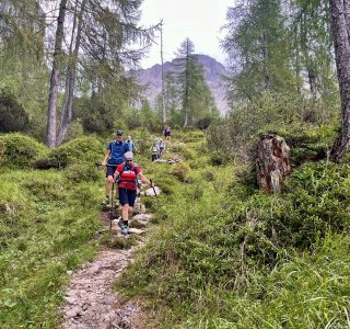 Abstieg im Val di Guerra