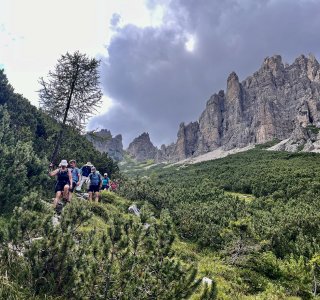 Abstieg zum Rifugio Flabian