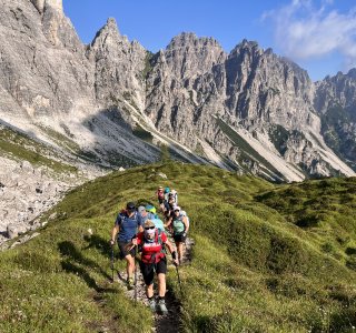 Impsante Wände beim Aufstieg