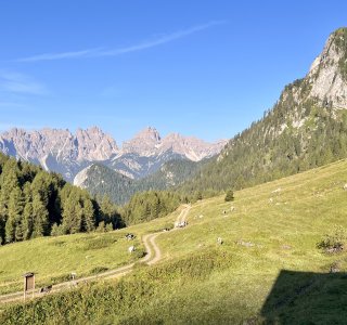 Morgenstimmung auf der Casera Tragonia