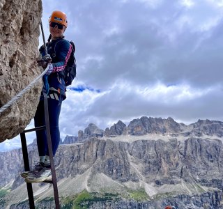 Leiter im Kleine Cirspitze Klettersteig