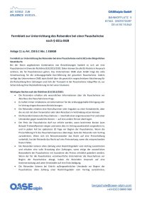 Formblatt Pauschalreise nach §651a BGB | OASE alpin GmbH