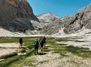 Klettersteigwoche im Rosengarten, Vigo di Fassa, Dolomiten, Italien
