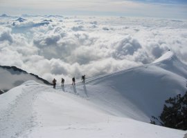 Gratüberschreitung am Piz Palü, Hochtourenwoche Bernina