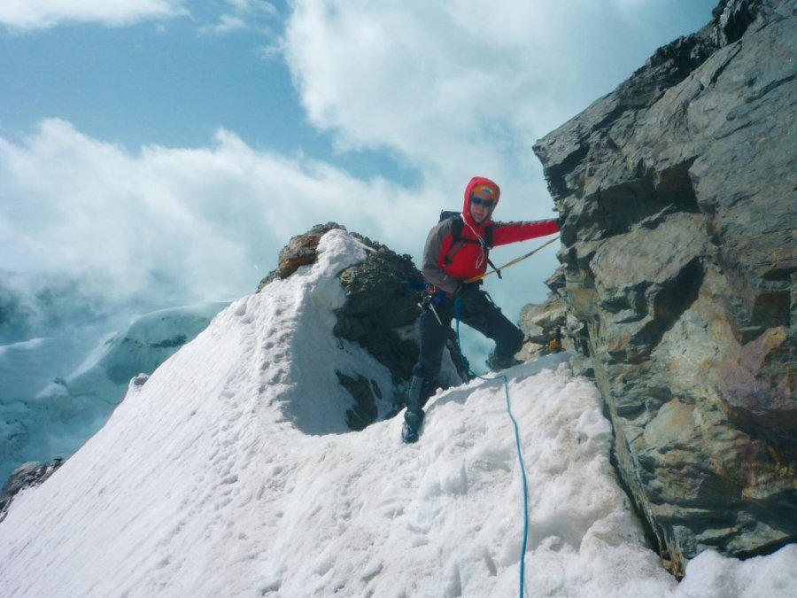 Angeseilt im Bernina