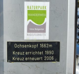4. Tag - Das Gipfelkreuz am Großen Ochsenkopf im Naturpark Nagelfluhkette