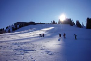 Traumhafte Stimmung beim Schneeschuhwandern
