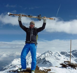 Die hintere Schranspitze (3.357 m) - auch diesen anspruchsvollen Gipfel können wir mit Ski besteigen