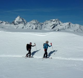 Skitouren vor imposanter Kulisse: Königsspitze, Monte Zebra und 