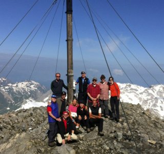 6. Tag - Gipfelfoto auf dem Höhepunkt unserer Rätikonrunde, die Schesaplana (2.964 m)