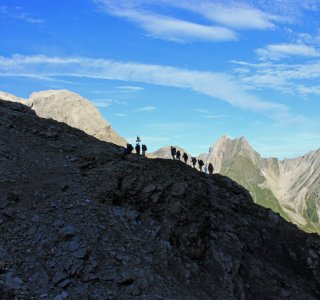 3. Tag - Früh am Morgen brechen wir auf zu unserer zweiten Etappe Richtung Seescharte (2.664 m)