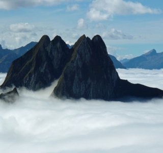 1. Tag - Blick auf die Höfats (2.259 m), den schönsten Berg der Welt (laut Alpin 2013)