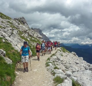 5. Tag - Vom Passo Straulanza (1.766 m) erreichen wir am Nachmittag über den Col Baldi (1.920 m) das Rifugio Coldai (2.132 m)