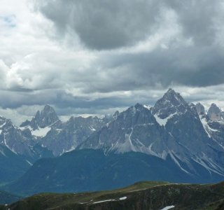 6. Tag - Vom Toblacher Pfannhorn haben wir einen tollen Blick in die Dolomiten