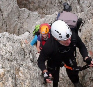 6. Tag Im Santner Klettersteig zum Santnerpass