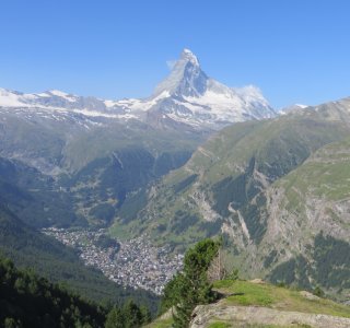 Blick auf Zermatt und das Matterhorn (4.477 m)