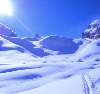 3. Tag - Wintertraum auf der Großen Fanesalm mit Blick auf den Monte Castello (2.817 m)