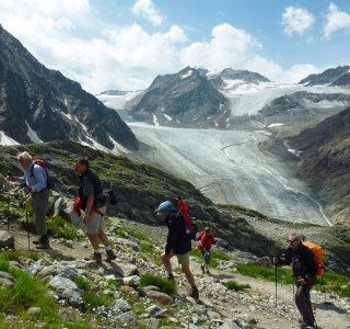 4. Tag - Blick auf den Mittelbergferner in den Ötztaler Alpen