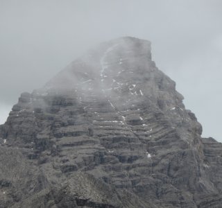 1. Tag - Blick zum Hochvogel (2.592 m) unserem morgigen Gipfelziel