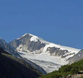 5. Tag - Blick auf den Similaun (3.606 m), das Ziel unserer morgigen leichten Hochtour