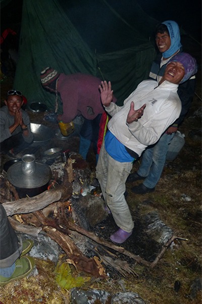 Nachtlager in Nepal
