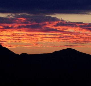 1. Tag - Sonnenuntergang über der Aiguille du Belvédère